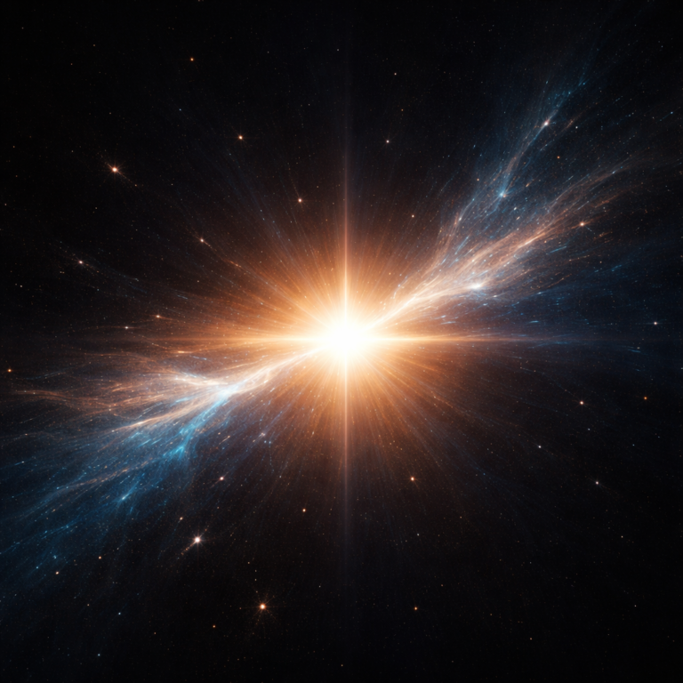 Origin of the universe Big Bang cosmic explosion with expanding energy and deep space background