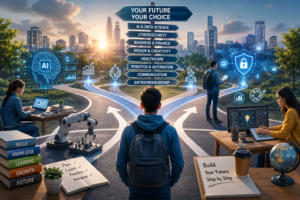 Students building successful careers in the AI era with future-ready skills and digital learning